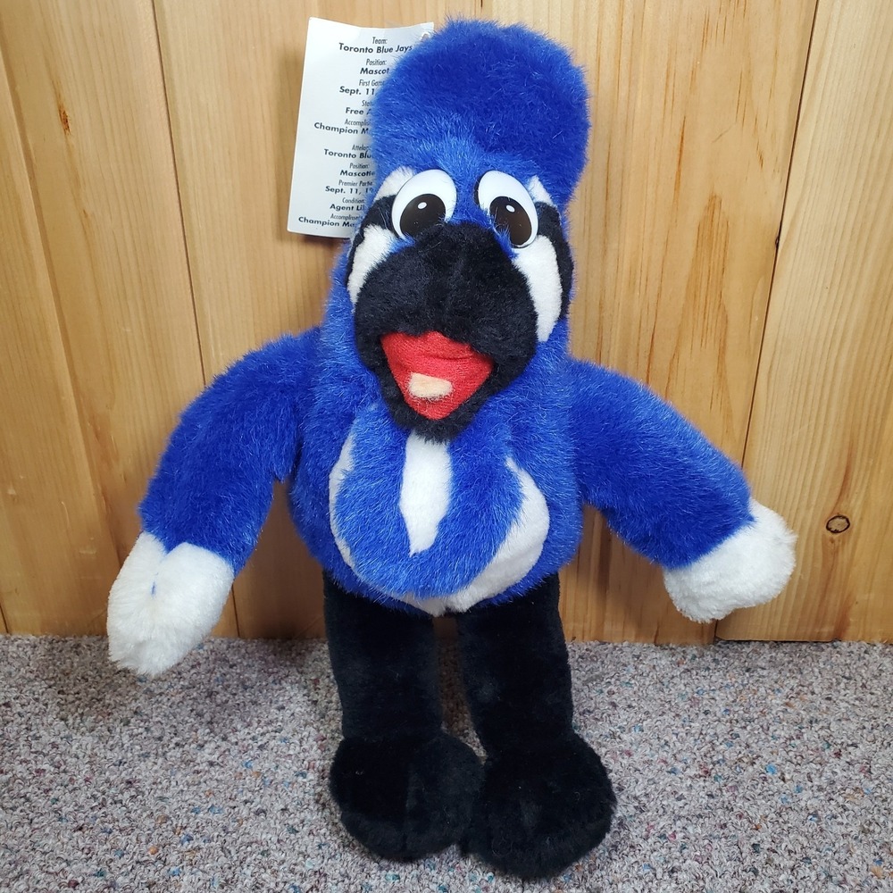Vintage 1990s Toronto Blue Jays MLB BJ Birdy Stuffed Animal Mascot Plush‎ Rare